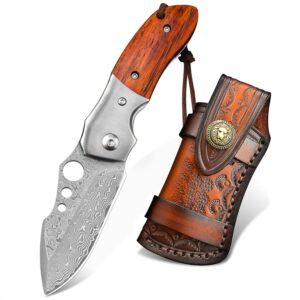 NedFoss Damascus Pocket Knife